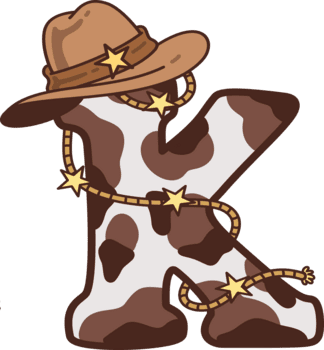 vaqueiro maiúscula alfabeto k decoração ilustração png