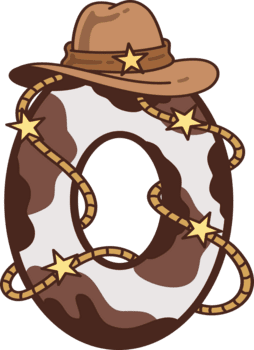 vaqueiro número 0 0 decoração ilustração png