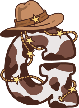 vaqueiro maiúscula alfabeto g decoração ilustração png