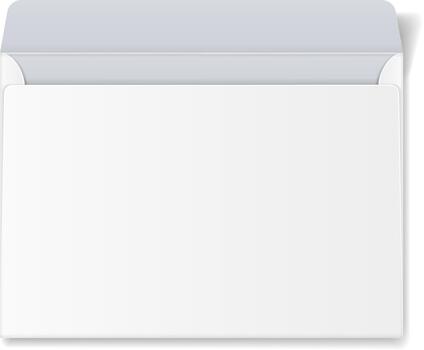 Blank white paper card inserting into open envelope vector