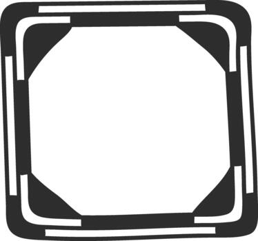 Hand drawn square border frame concept vector