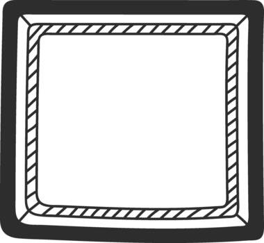 Hand drawing square frame creating empty border space vector
