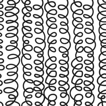 negro serpenteante líneas creando resumen sin costura modelo vector