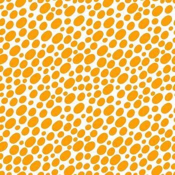 Orange ovals creating seamless abstract pattern background design vector