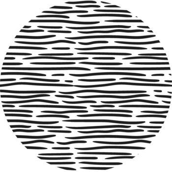 Abstract wavy lines pattern filling circular shape vector