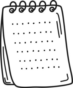 Spiral notebook blank page for planning and notes vector