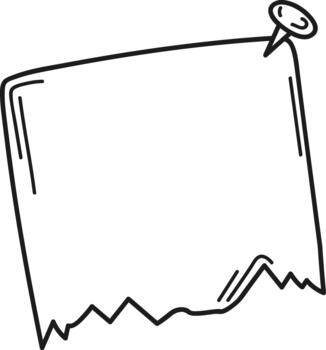 blanco papel Nota con chincheta fijación creando recordatorio espacio vector