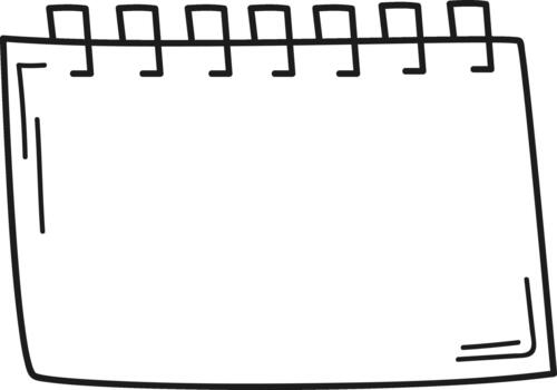 Blank torn notebook page drawing for message vector