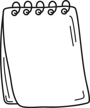 Notebook with blank page for important notes vector