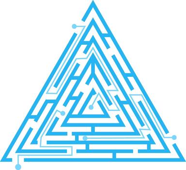 triangular laberinto hallazgo solución camino problema resolviendo vector