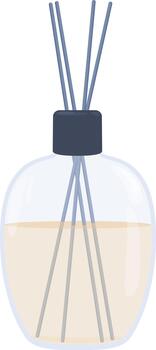 Reed diffuser creating a calming ambient fragrance vector