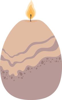 ardiente estampado huevo conformado vela creando suave ligero vector