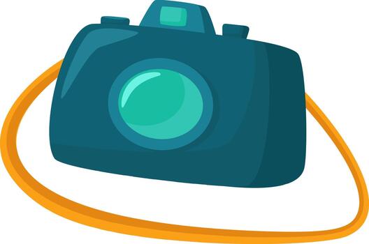 Retro style camera graphic design representing capturing moments vector