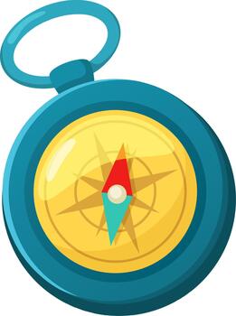 Compass pointing direction for travel and guidance vector