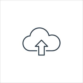 Cloud Upload Icon Data Transfer Storage Backup Concept, arrow vector