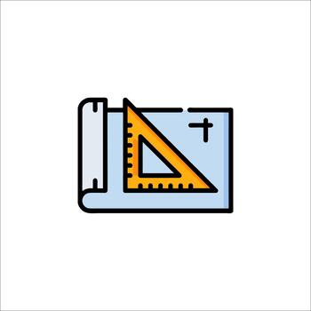 Blueprint Icon Architecture Engineering Design Plan, drafting vector