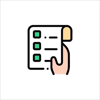 Lista de Verificación icono mano participación tarea lista que hacer lista vector