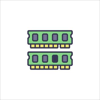 RAM Memory Modules Icon Computer Hardware Illustration vector