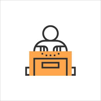 Lectern Icon Speaker Presentation Speech Podium Conference, vector