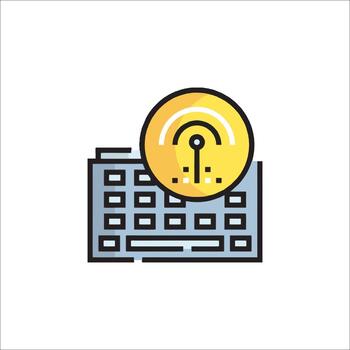 inalámbrico teclado icono Internet tecnología conexión, digital dispositivo vector