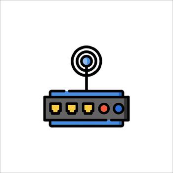 Wireless Router Icon Internet Connection Network Device, technology vector