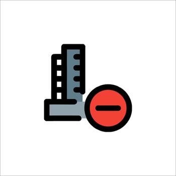 No Building Icon Remove Property Development Restriction, flat icon vector