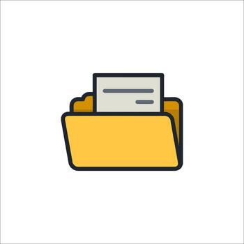Folder Icon File Management Document Storage Data, illustration vector