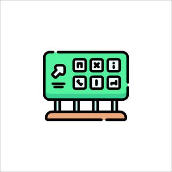 aplicación Tienda cartelera icono móvil aplicación interfaz ui, ilustración vector