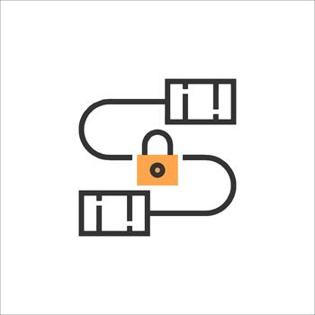 Blockchain Security Secure Data Transfer Encrypted Connection, technology vector