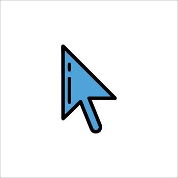 Cursor Icon Blue Arrow Pointer for Website and UI Design, select vector