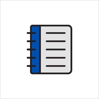 Notebook Icon Notepad Illustration Spiral Bound, notes vector