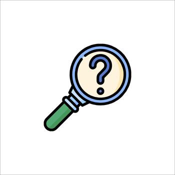 pregunta marca aumentador vaso icono buscar misterio consulta, problema resolviendo vector