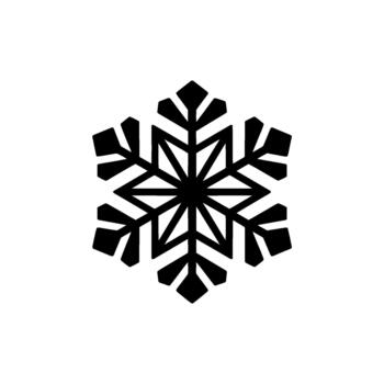 A detailed geometric snowflake with six pointed arms and intricate crystalline patterns isolated vector