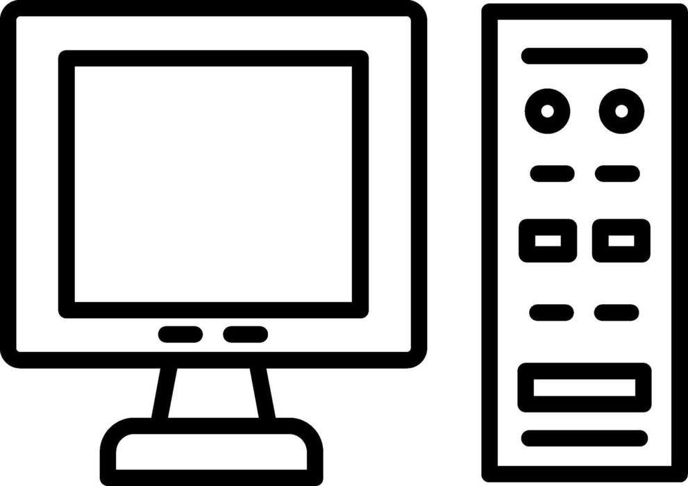 Computer Outline Vector Art, Icons, and Graphics for Free Download
