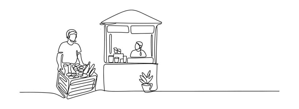 Sketch of a guard tower with a soldier and a window showing interior details vector