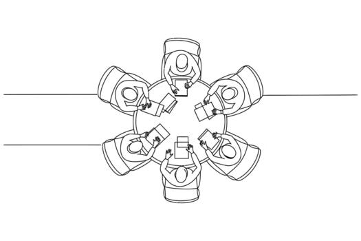 detallado técnico dibujo de un seis con membrete giratorio válvula montaje con conectando líneas vector