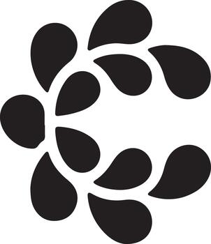 Abstract swirling transparent droplet pattern vector