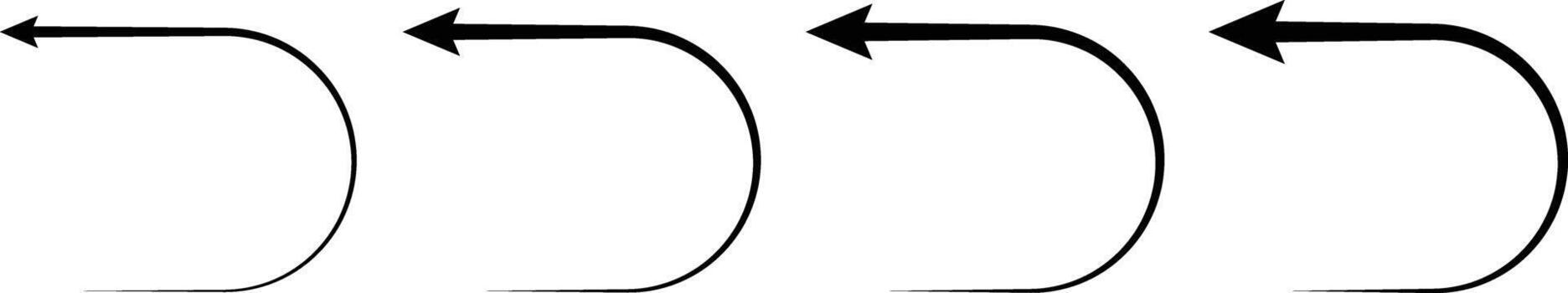 Send back icon set. Undo and reply signs. Return arrow symbols. Reverse Transaction Symbol. Delivery Return Symbols vector