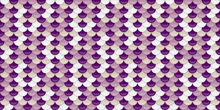 elegante sin costura modelo de superposición escamas en púrpura, beige, y blanco. Perfecto para moda, textiles, sitio web antecedentes, y decorativo proyectos vector