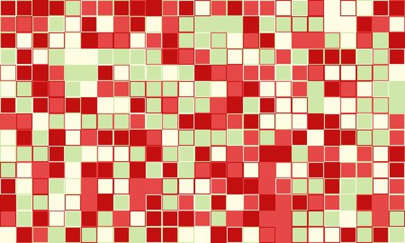 Abstract red and green mosaic tile pattern. Perfect for backgrounds, website design, or textile prints. This vibrant, geometric design evokes feelings of energy and modern design. vector