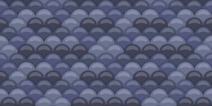 Serene seamless pattern of overlapping scales in calming shades of blue. Ideal for backgrounds, textures, website design, or print projects conveying tranquility, elegance, or a subtle aquatic theme. vector