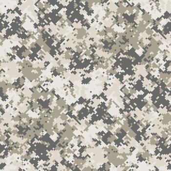 resumen digital camuflaje modelo en neutral tonos ideal para antecedentes, textiles, o temática militar diseños el pixelado textura ofertas un moderno, versátil estético. vector