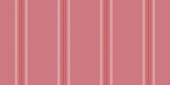 Elegant rose colored striped fabric background. Seamless pattern of vertical stripes, ideal for textiles, apparel, and design projects. Versatile, stylish backdrop. vector