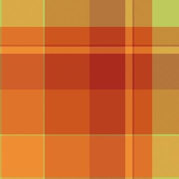 Warm plaid pattern with intersecting lines in orange, yellow, and brown. Ideal for backgrounds, textiles, or representing tradition and comfort. vector