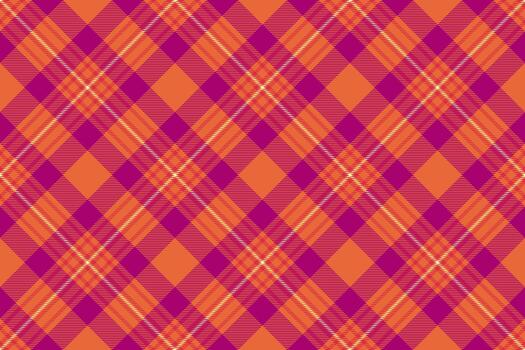 vibrante, sin costura tartán modelo con intersectando líneas y cuadrícula en matices de naranja, rosa, y crema. textil, tela, moda, y decorativo diseño aplicaciones vector