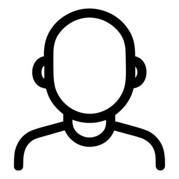 Simple Outline Person Avatar Placeholder User Interface Icon vector