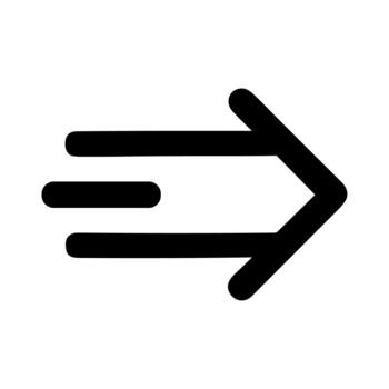 sencillo redondeado flecha línea movimiento gráfico elemento diseño vector