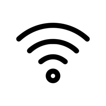 sencillo contorno Wifi inalámbrico conexión símbolo forma icono diseño vector