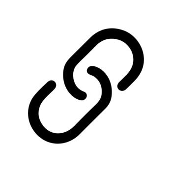 sencillo contorno enlace cadena conexión elemento con redondeado estilo icono vector