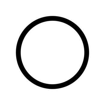 Simple Line Circle Shape Outline Graphical Element Abstract Design vector